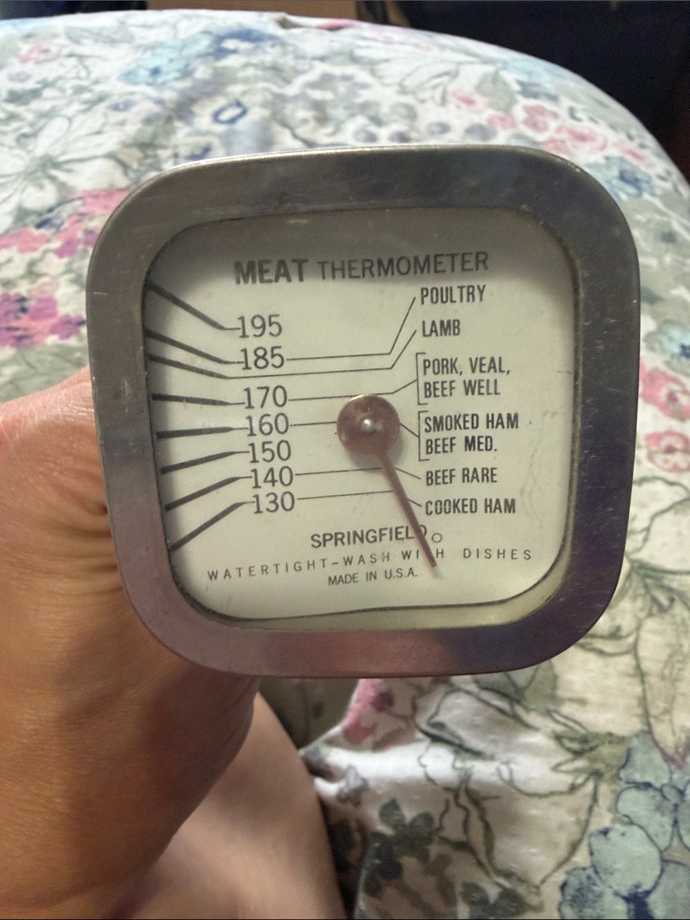 Stainless Meat Thermometer vintage Springfield